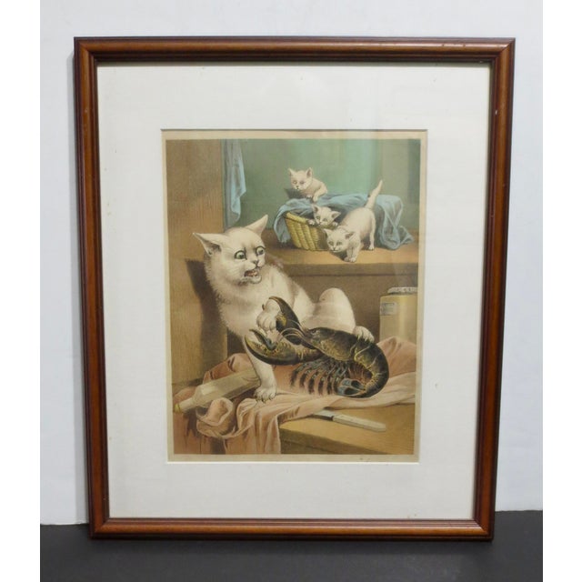 Meg and the Lobster Print (19th-century English School). 1881 England. Chromolithograph print titled "Meg and the...