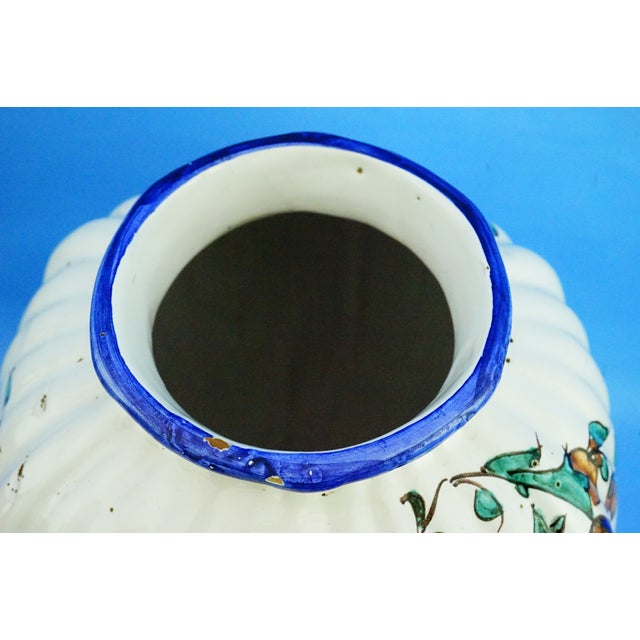 20th Century German Ribbed Ceramic Vase with Iznik Motifs by Icaro Rodi, 1920s For Sale - Image 18 of 18