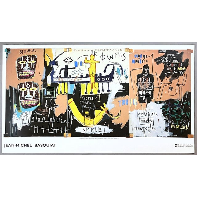 Jean Michel Basquiat El Gran Espectaculo (The Nile) Large Original 2002 Rome Exhibition Poster For Sale - Image 9 of 9