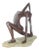 Vintage Mid Century Abstract Sculpture of Stretching Nude Gymnast For Sale
