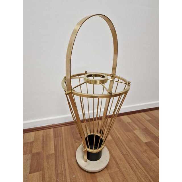 Metal Brass Umbrella Stand, 1960s For Sale - Image 7 of 7