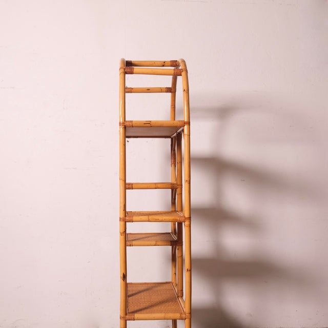 Wood Vintage Bamboo Bookcases, Italy, 1970s, Set of 2 For Sale - Image 7 of 18