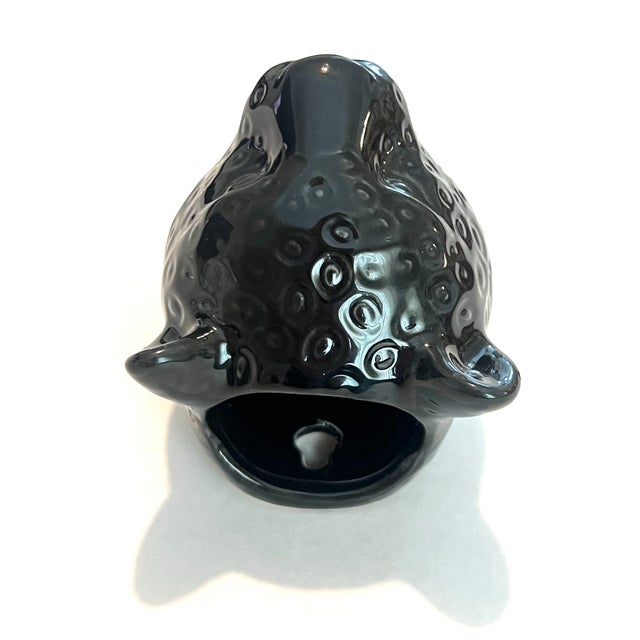 Modern Vintage Rare Black Panther Wall Vase For Sale - Image 3 of 7