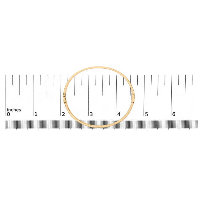 Early 21st Century 14K Yellow Gold 1/3 Cttw Diamond Half Eternity Bangle Bracelet (I-J Color, I2-I3 Clarity) - 7.75" Inches For Sale - Image 5 of 5