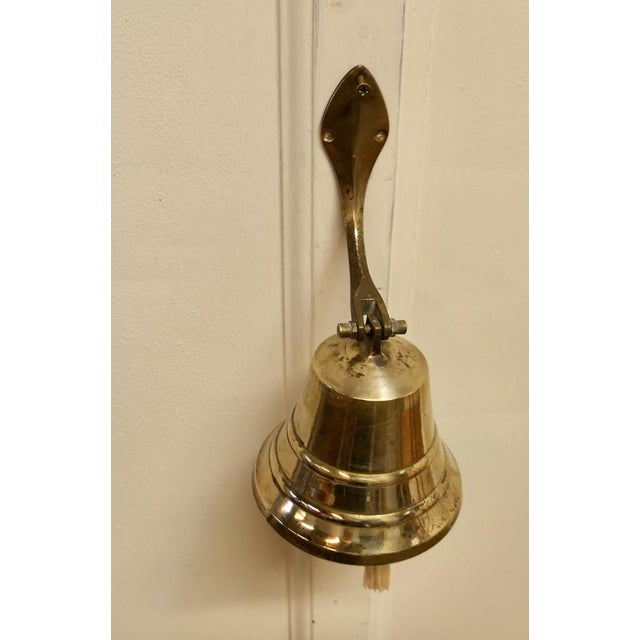 Wall Hanging Door Bell in Brass, 1920 For Sale - Image 4 of 7