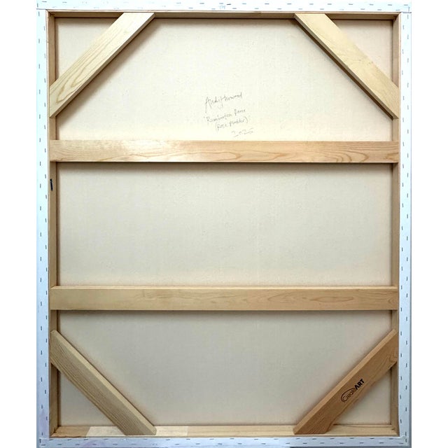 Rose Contemporary Abstract Acrylic on Canvas "Rumination Pause (Rose Madder)" by Andy Harwood For Sale - Image 8 of 8