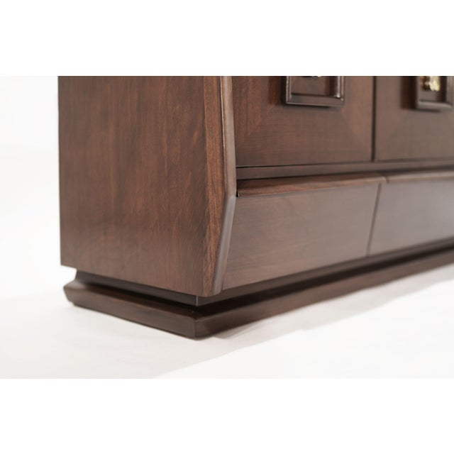 Modernist Walnut Dresser, Italy 1950s For Sale - Image 9 of 12