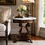 Late 20th Century Vintage Neoclassical Lyre-Base Marble-Top Accent Table For Sale - Image 5 of 11