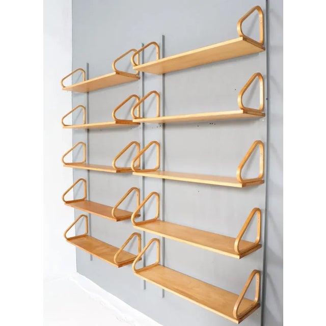 Mid-Century Modern Mid-Century Modern Birch 112B Wall Shelf by Alvar Aalto for Artek, 1950s For Sale - Image 3 of 10