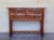 19th Century Catalan Spanish Carved Walnut Console Sofa Table, Four Drawers For Sale - Image 16 of 18