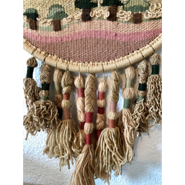 Esther BenSimon Jerusalem Wall Hanging Hand Embroidered Tapestry Folk Art, 1985 For Sale - Image 4 of 6