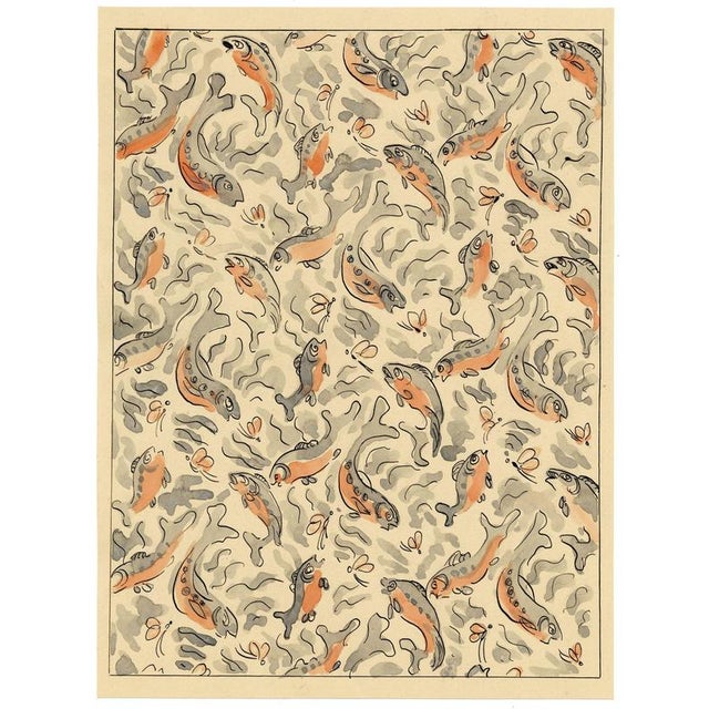 1920s Jean Mary Ogilvie, Carp Fish, 1920s, Gouache For Sale - Image 5 of 9