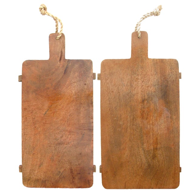 Wood Farmhouse Chic Charcuterie / Cheese Boards, Pair For Sale - Image 7 of 7