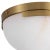 Modern Eddie Alabaster Flush Mount in Off White/Brass For Sale - Image 3 of 4