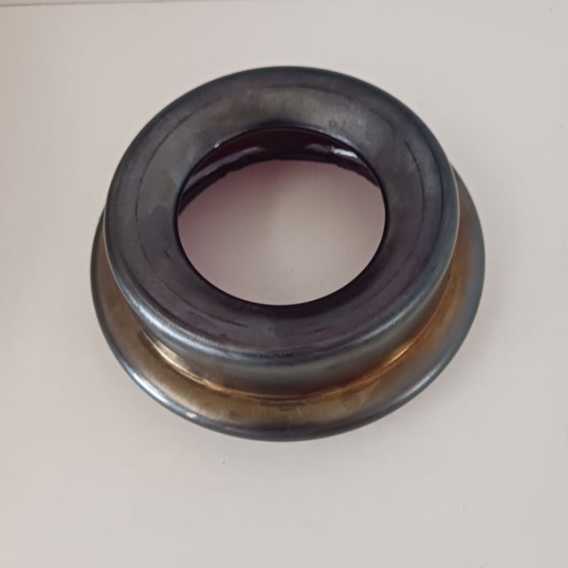 Steuben Aureen Glass Bowl With Extremely Rare Separate Base For Sale - Image 6 of 7