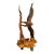 Hand-Carved Eagle & Serpent Wood Sculpture For Sale