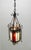 French Lustre Colored Glass & Wrought Iron Pendant Light, Late 19th Century For Sale - Image 5 of 14