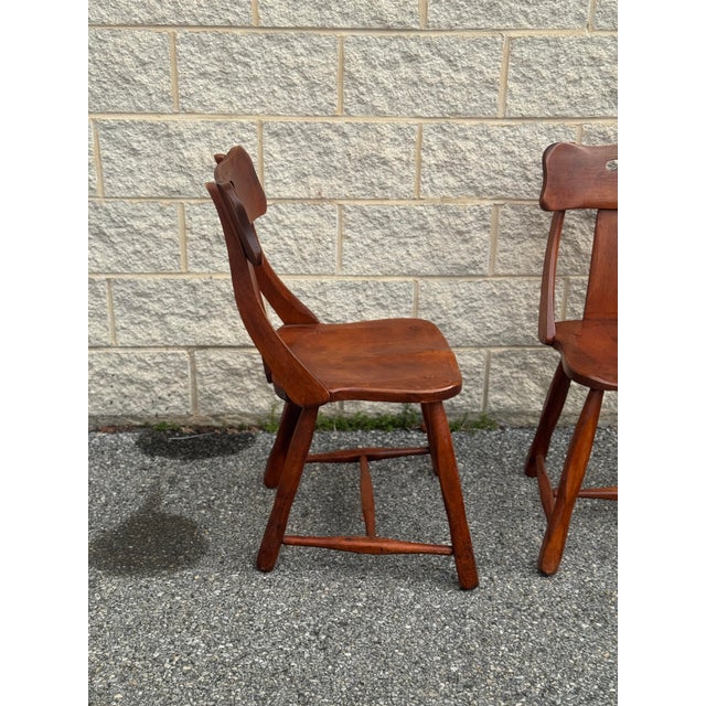 Pair of Mid-Century Cushman-Style Solid Wood Side Chairs For Sale - Image 9 of 12