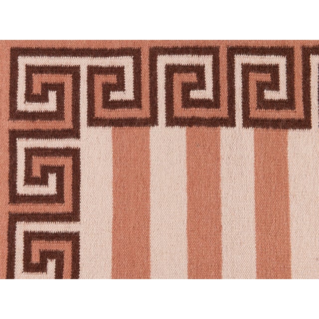 Not Yet Made - Made To Order Part & Parcel Goods Wool Stripe Rug, 8' x 10', Bisque, Topaz and Chocolate For Sale - Image 5 of 6