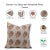 Fabdivine Handmade Block Printed Cushion Cover 24x24 Inch Pure Linen- Summer Flower For Sale - Image 4 of 4