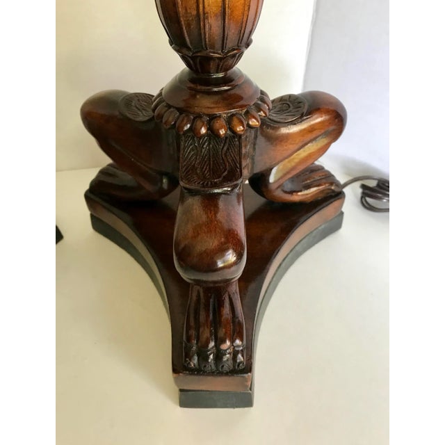 Mid 19th Century Carved Animalia Claw Lamps With Bronze Details - a Pair For Sale In Los Angeles - Image 6 of 11