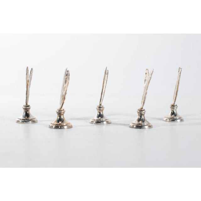 Elegant Silver Name Tags & Silverplated Business Card Holder (stampled I/a) For Sale - Image 11 of 12