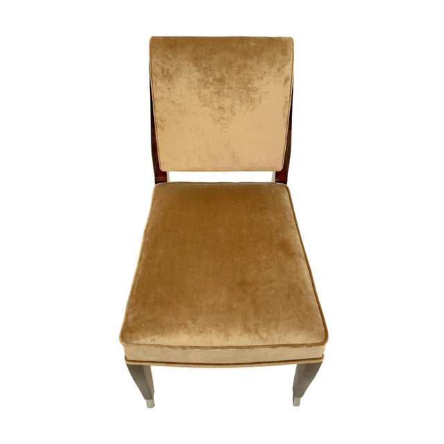 Brown Art Déco Chairs, France, 1990s, Set of 6 For Sale - Image 8 of 9