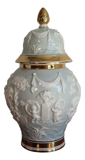 Baroque Confetti Vase in Capodimonte Ceramic, 1950s