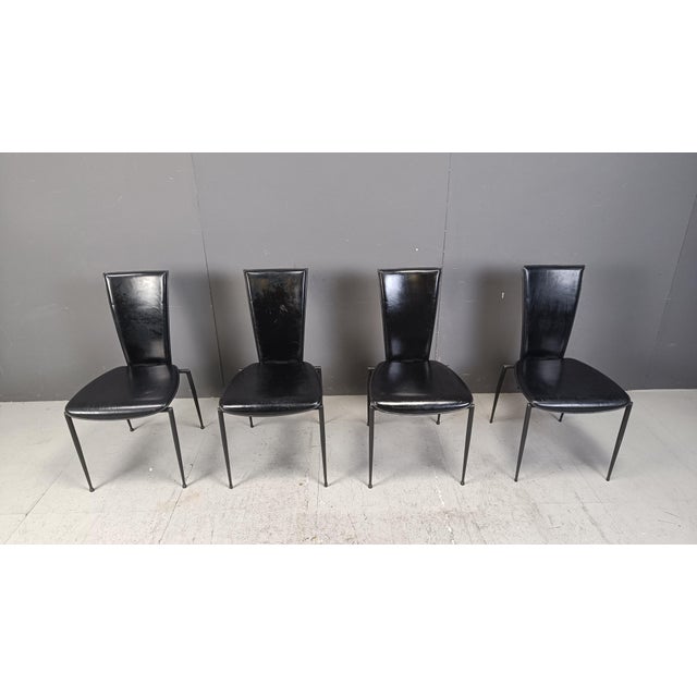 Postmodern Dining Chairs attributed to Arper Italy, 1980s, Set of 4 For Sale - Image 13 of 15