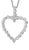 1 Carat Diamond Heart Pendant/ Necklace 14 Karat White Gold with Chain For Sale - Image 10 of 18