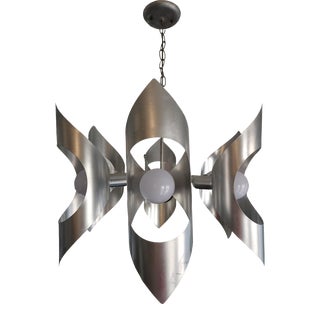 Mid 20th Century Atomic 6 Light Chandelier For Sale