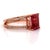 Pink Natural Tourmaline Diamond Ring 14k Rose Gold 2.2 TCW Certified For Sale - Image 8 of 16