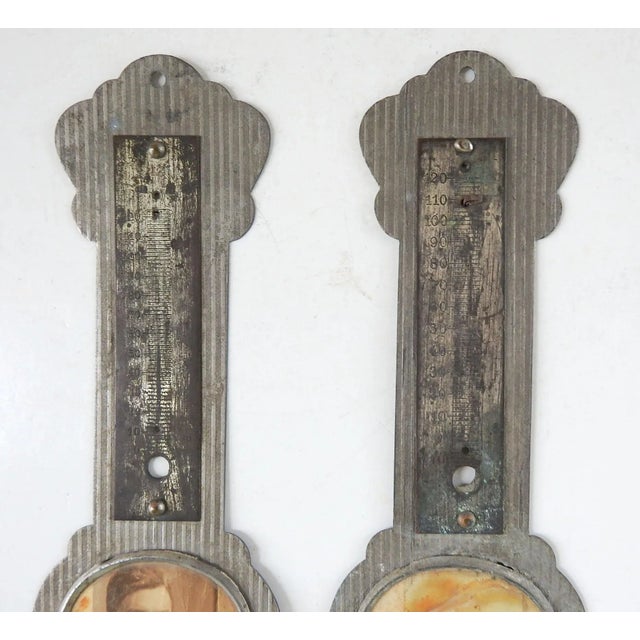 Rustic Antique Thermometer Picture Frames - a Pair For Sale - Image 3 of 4