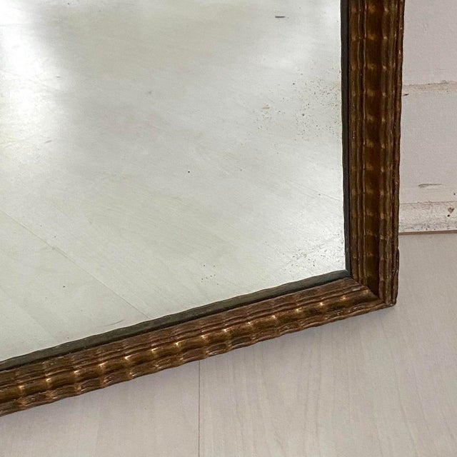 1930s Vintage Mirror in Wooden Frame, 1930 For Sale - Image 5 of 9