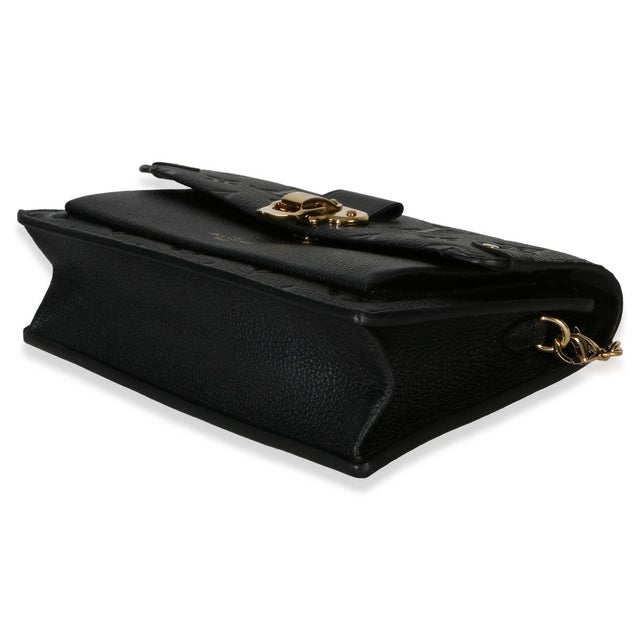 Animal Skin Black Monogram Empreinte Vavin Chain Wallet For Sale - Image 7 of 8