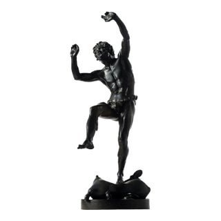 19th C. French Bronze Dancing Faun by Lequesne Eugène-Louis For Sale