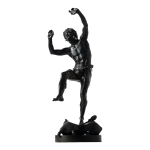 19th C. French Bronze Dancing Faun by Lequesne Eugène-Louis