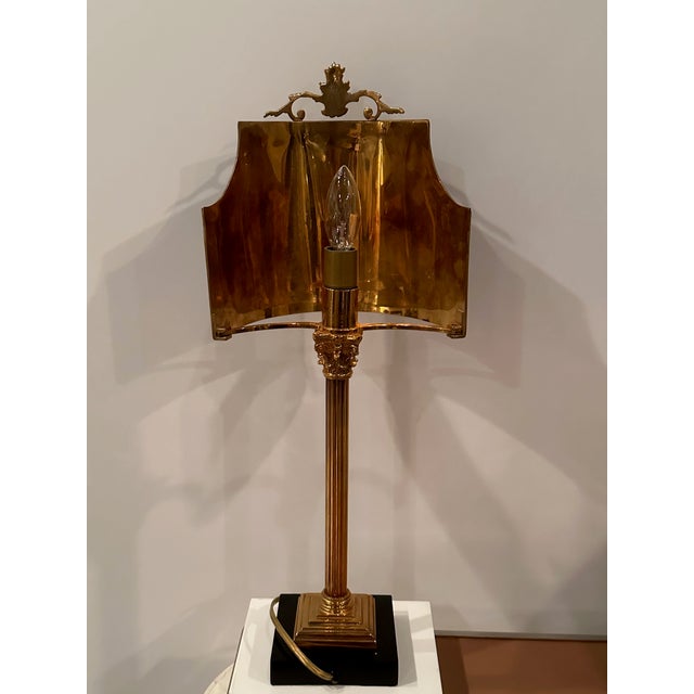 Maison Jansen Gilt Bronze & Black Ebonized Table Lamp For Sale In Philadelphia - Image 6 of 10