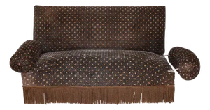 Alsatian Silk Sofa, 1950s