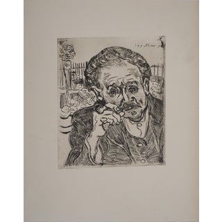 After Vincent Van Gogh, Portrait of Doctor Gachet, Engraving For Sale