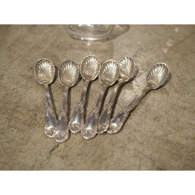 Antique French Silver and Glass Salt Cellar Set, Charles Dubret, Circa 1890 For Sale - Image 13 of 18