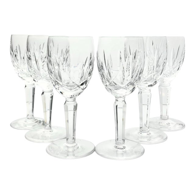1980s Waterford “Kildare” Set of 6 White Wine Glasses - Set of 6 For Sale