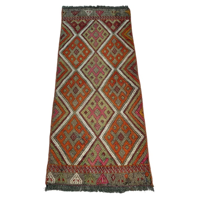 Small Anatolian Turkish Kilim Rug For Sale - Image 9 of 11