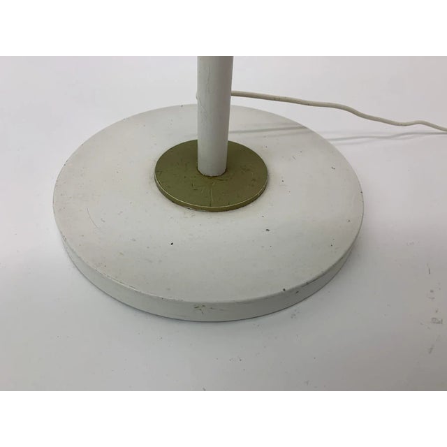 Vintage White and Gilt Floor Lamp with Glass Globe, 1970s For Sale - Image 10 of 11