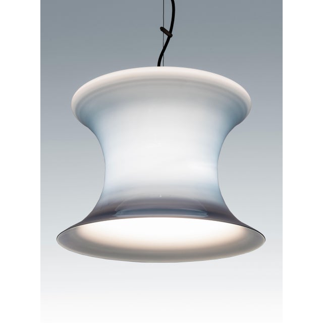 Opaline Pendant Lamp in Murano Glass by Luciano Vistosi, 1960s For Sale - Image 4 of 8