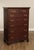 High Quality American Made Mahogany Tall Dresser with Dovetailed Drawers and Brass Hardware Finish #29
