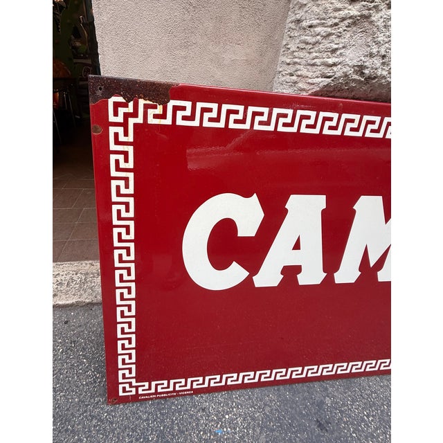 1960s Campari Soda Sign in Enameled Metal, 1960s For Sale - Image 5 of 9