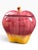 Vintage ceramic apple-shaped cookie jar by Asia Master Group Incorporated. Features a glossy red and yellow apple finish...
