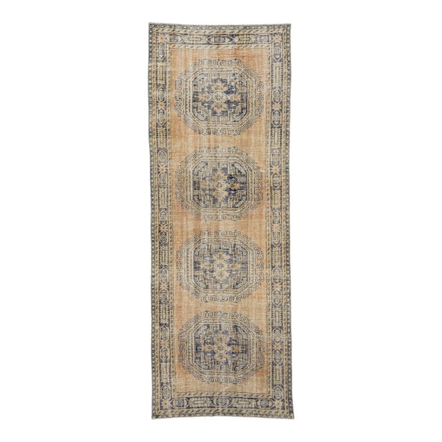 Turkish Vintage Rug 4'1" x 11'4" #21392 For Sale