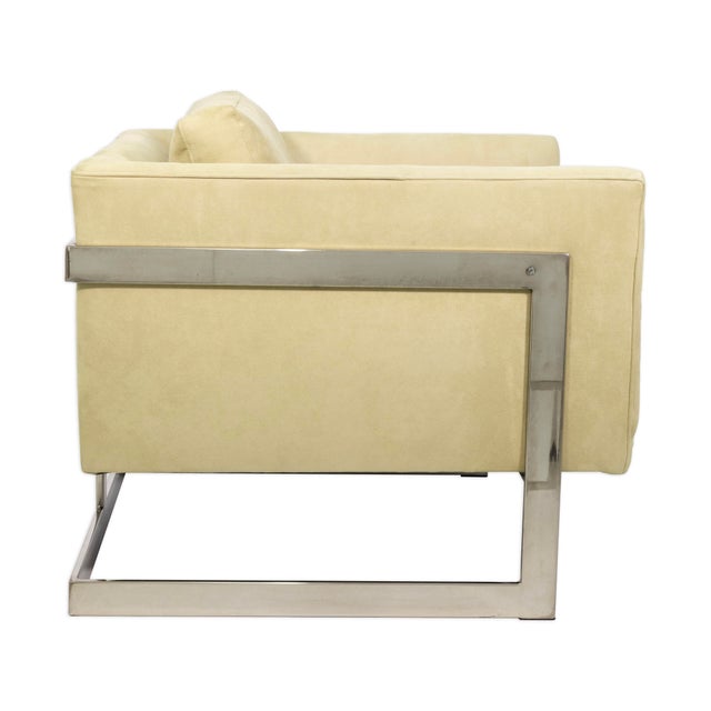 Mid-Century Modern Milo Baughman for Thayer Coggin Cantilever T Back Lounge Chair For Sale - Image 3 of 8